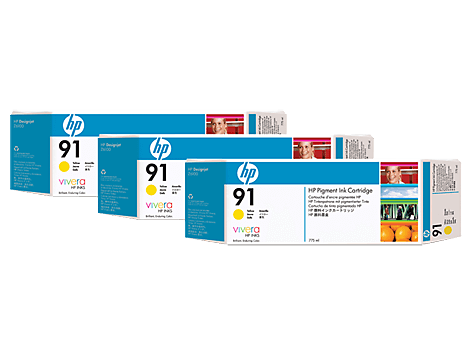 HP 91 Yellow 3-pack 775 ml (C9485A) HP 91 Yellow 3-pack 775 ml (C9485A)