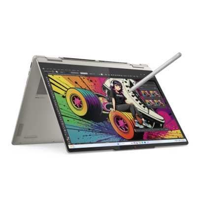 Ноутбук Lenovo Yoga 7 14AKP10 Ryzen AI 5 340 24Gb SSD1Tb AMD Radeon 840M 14" OLED Touch WUXGA (1920x1200) без ОС beige WiFi BT Cam (83JR0060RK)