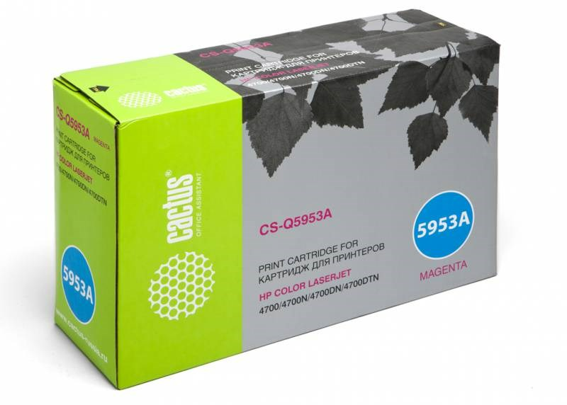 лазерный Cactus Q5953A пурпурный (10000стр.) для HP CLJ 4700 лазерный Cactus Q5953A пурпурный (10000стр.) для HP CLJ 4700