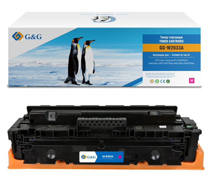 лазерный G&G 415A пурпурный (2100стр.) для HP LJ M454/MFP M479 лазерный G&G 415A пурпурный (2100стр.) для HP LJ M454/MFP M479