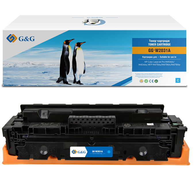лазерный G&G 415A голубой (2100стр.) для HP LJ M454/MFP M479