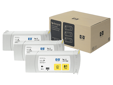 HP 81 Yellow 3-pack 680-ml HP 81 Yellow 3-pack 680-ml