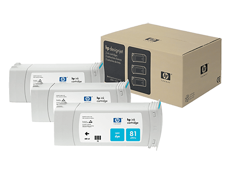 HP 81 Cyan 3-pack 680-ml HP 81 Cyan 3-pack 680-ml