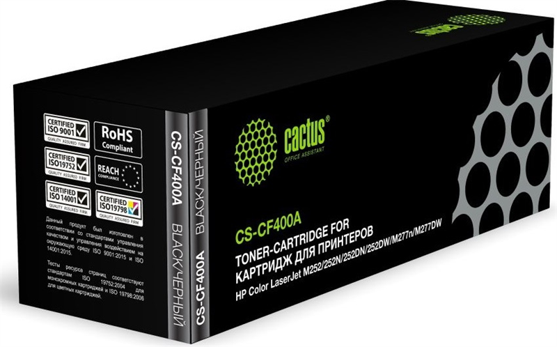 лазерный Cactus 400A черный (1500стр.) для HP CLJ M252/252N/252DN/252DW/M277n/M277DW лазерный Cactus 400A черный (1500стр.) для HP CLJ M252/252N/252DN/252DW/M277n/M277DW
