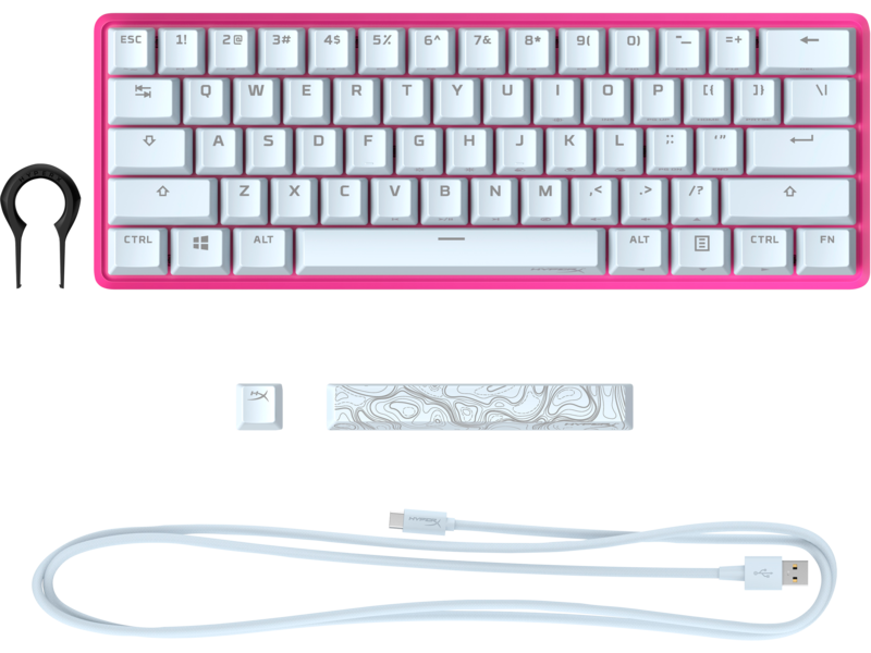 Механическая игровая клавиатура HyperX Alloy Origins 60 HX Red — розовая (572Y6AA)