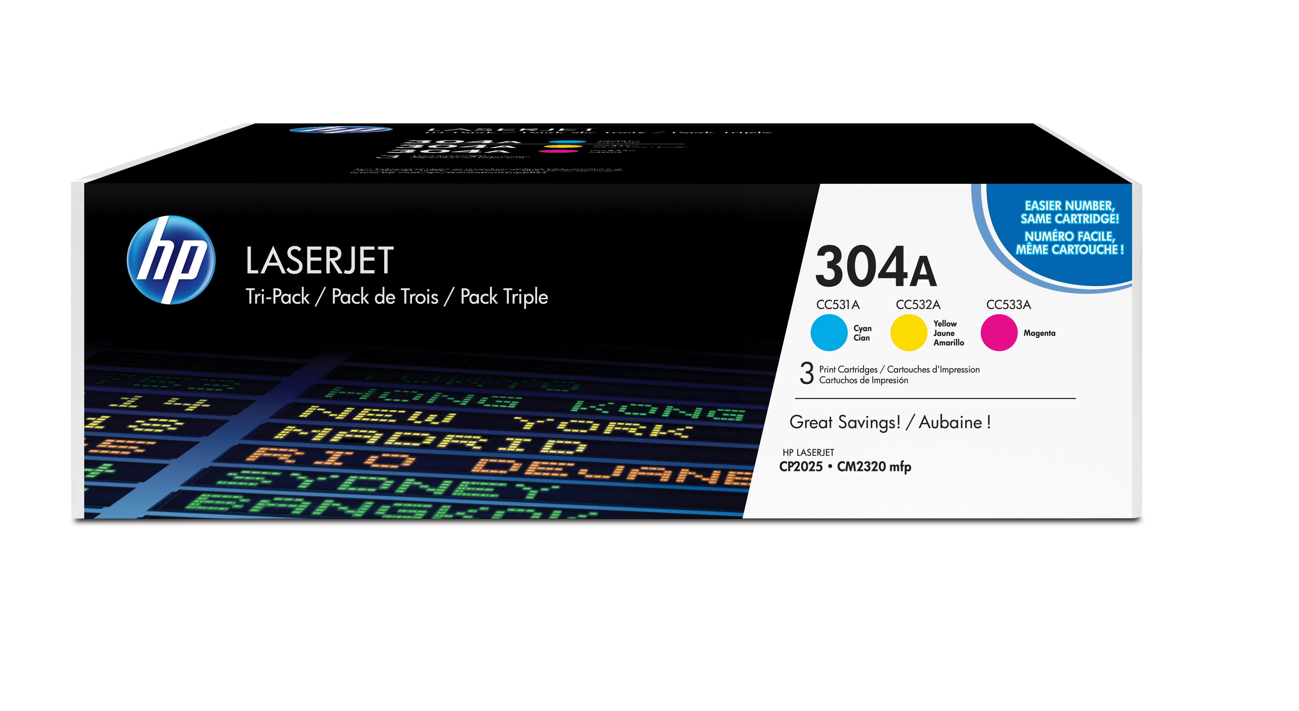 HP 304A Color 3-pack