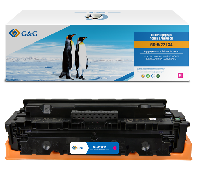 лазерный G&G GG-W2213A пурпурный (1250стр.) для HP M255/MFP M282/M283 лазерный G&G GG-W2213A пурпурный (1250стр.) для HP M255/MFP M282/M283