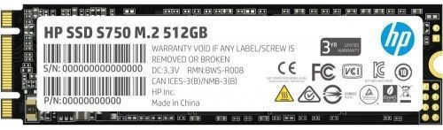 HP Твердотельный диск 512GB S750 2.5", SATA III, 3D TLC HP Твердотельный диск 512GB S750 2.5", SATA III, 3D TLC