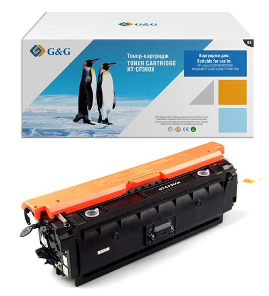Картридж Cartridge G&G 508X для HP CLJ M552/M553/M577, с чипом (12 500стр.), черный (CF360X) (незначительное повреждение коробки) Картридж Cartridge G&G 508X для HP CLJ M552/M553/M577, с чипом (12 500стр.), черный (CF360X) (незначительное повреждение коробки)