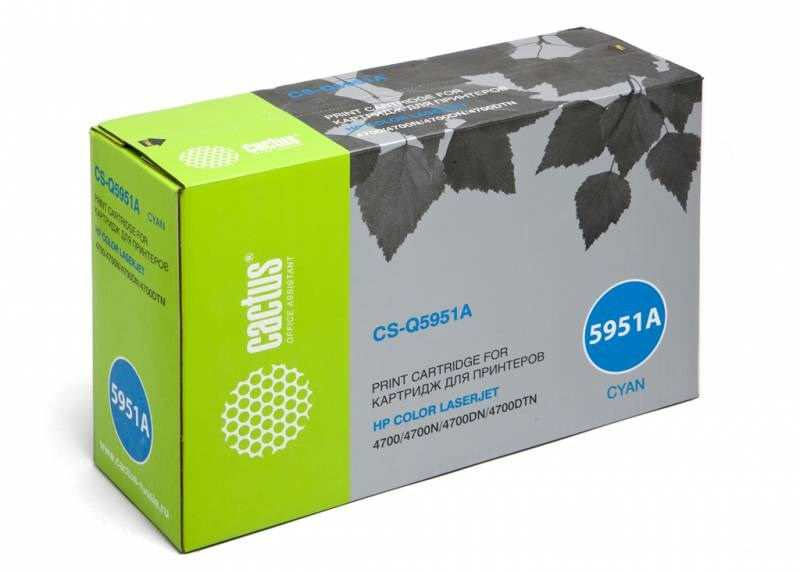 лазерный Cactus Q5951A голубой (10000стр.) для HP CLJ 4700 лазерный Cactus Q5951A голубой (10000стр.) для HP CLJ 4700