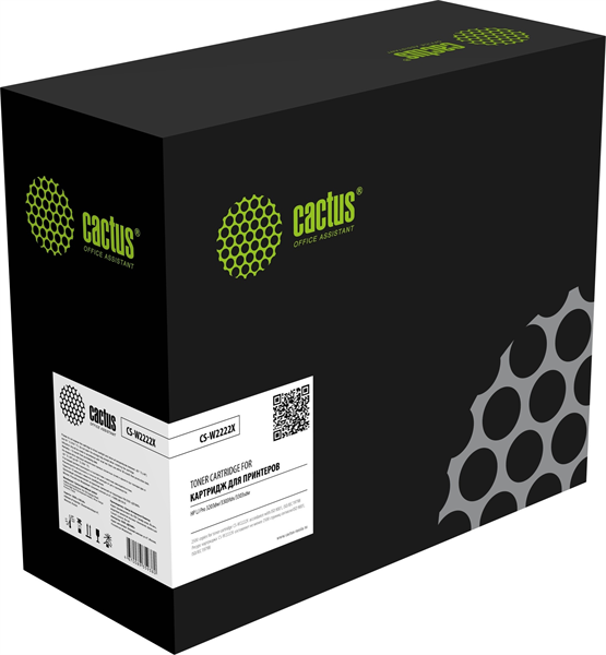 Картридж лазерный Cactus CS-W2222X 222X желтый (2500стр.) для HP LJ Pro 3203dw/3303fdn/3303sdw с чипом