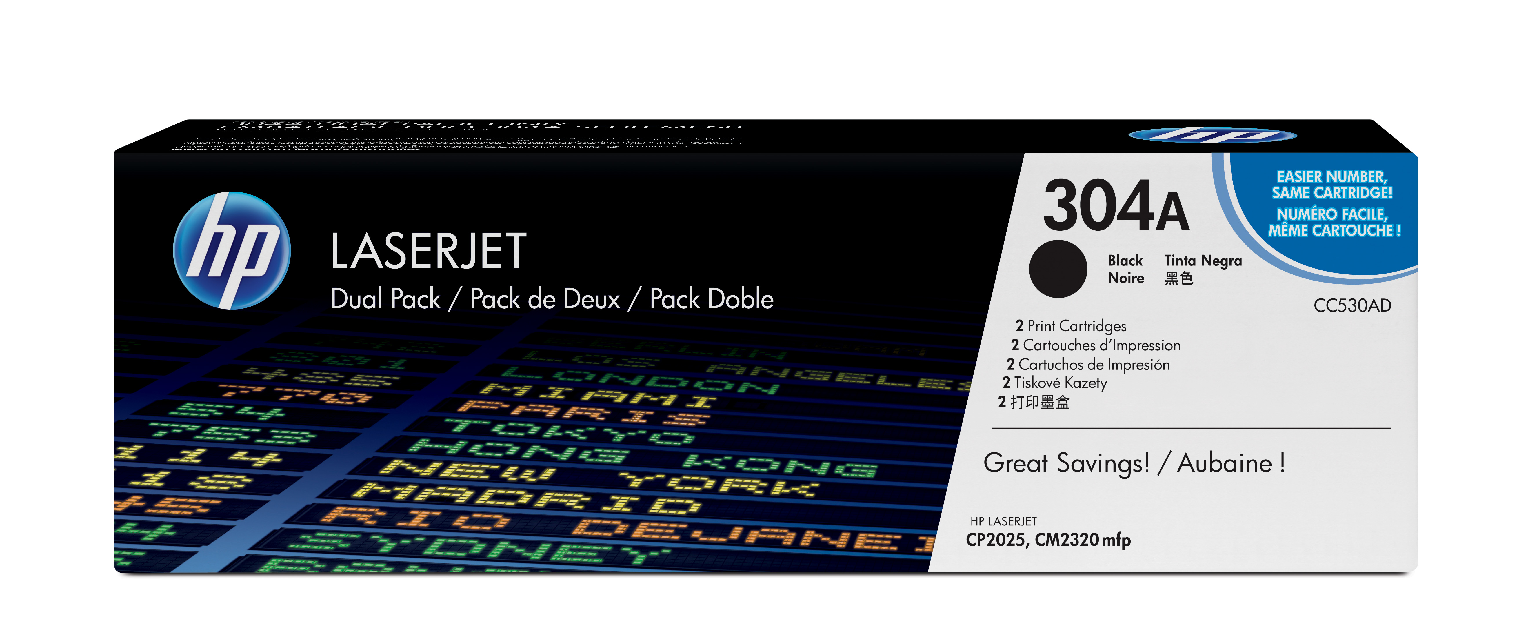 HP 304A black 2-pack
