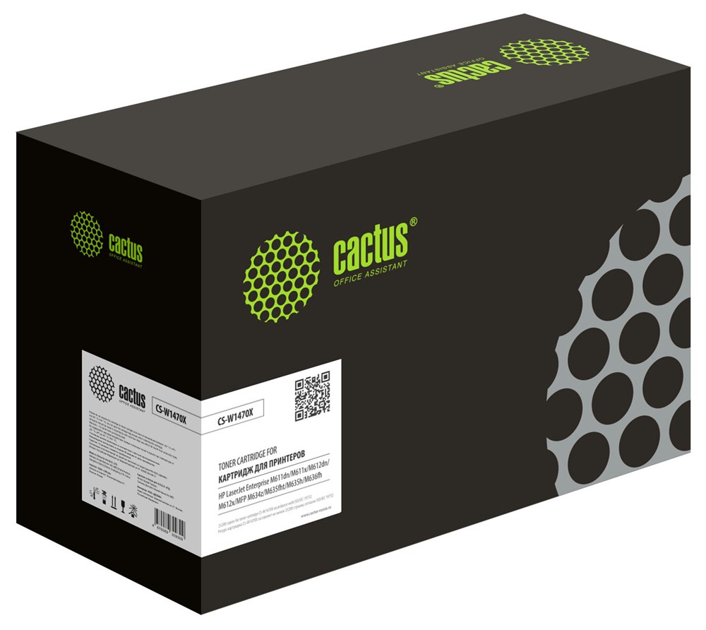 лазерный Cactus 147X черный (25200стр.) для HP LaserJet M611dn/M612dn/M634dn/M634h/M634z/M635fht/M635h/M635z/M636fh/M636z лазерный Cactus 147X черный (25200стр.) для HP LaserJet M611dn/M612dn/M634dn/M634h/M634z/M635fht/M635h/M635z/M636fh/M636z