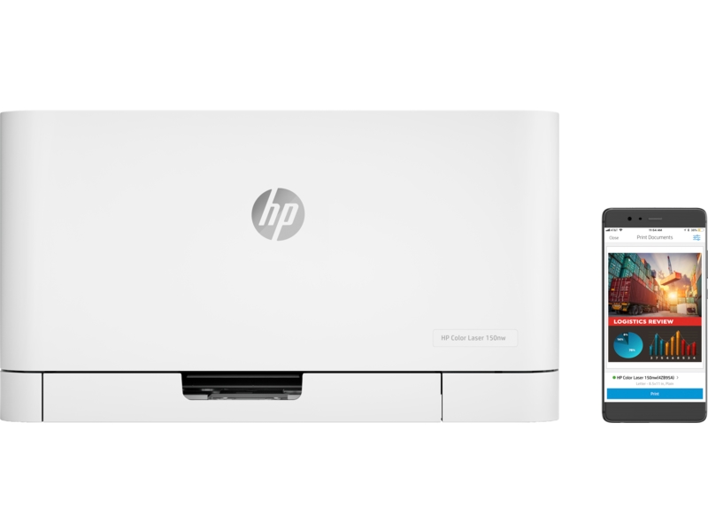 Принтер лазерный HP Color Laser 150nw А4/цвет/ 18/4 стр/10/100Base-TX/Wi-Fi