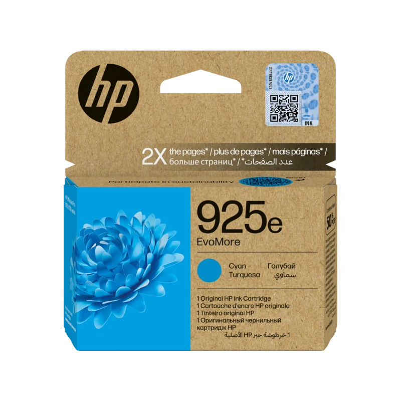 HP 925e EvoMore Cyan Original Ink Cartridge HP 925e EvoMore Cyan Original Ink Cartridge