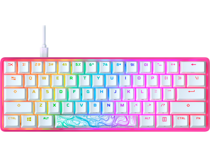 Механическая игровая клавиатура HyperX Alloy Origins 60 HX Red — розовая (572Y6AA)