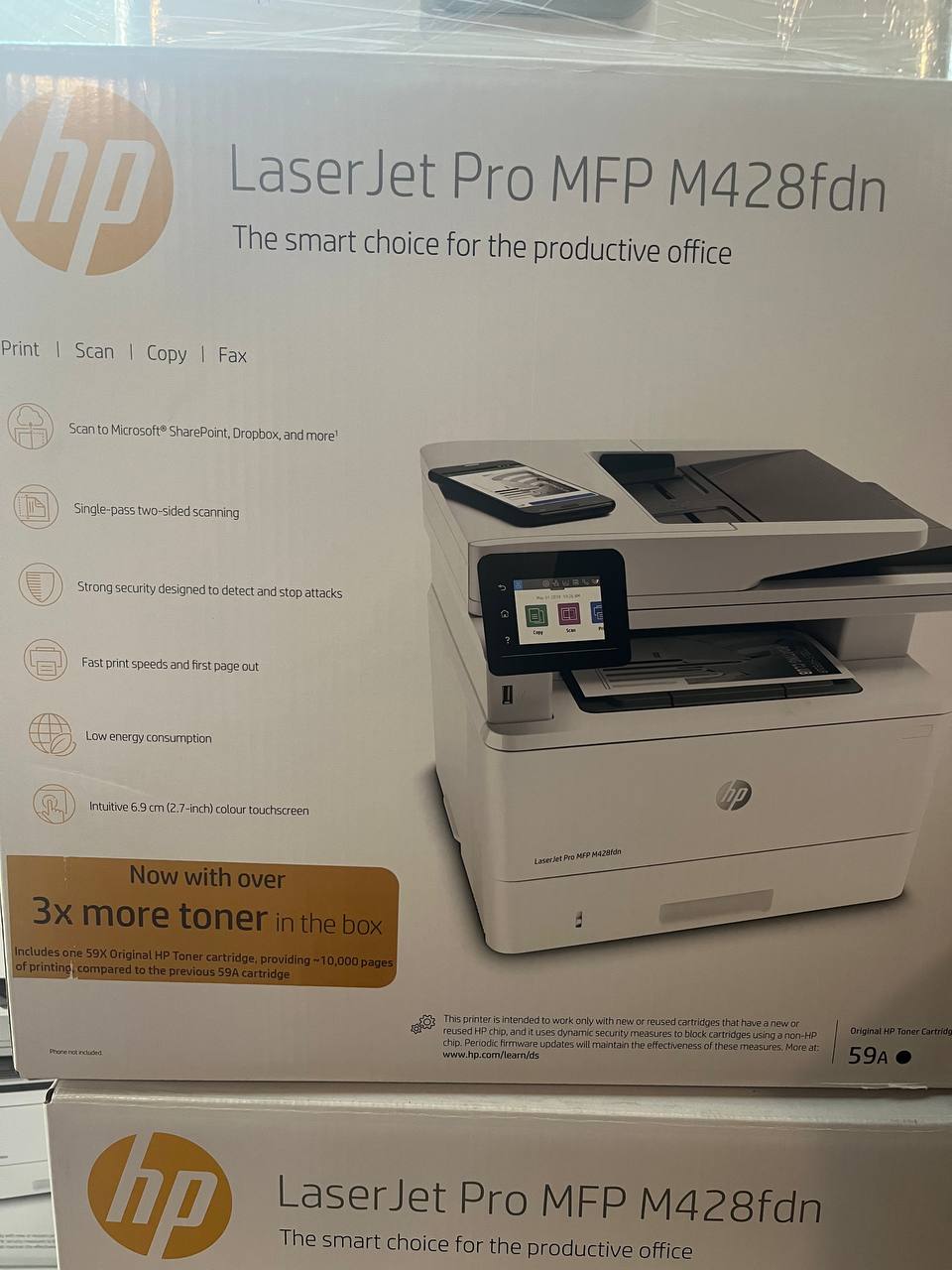 HP LaserJet Pro MFP M428fdn (p/c/s/f , A4, 38 ppm, 512Mb, Duplex, 2 trays 100+250,ADF 50, USB 2.0/GigEth HP LaserJet Pro MFP M428fdn (p/c/s/f , A4, 38 ppm, 512Mb, Duplex, 2 trays 100+250,ADF 50, USB 2.0/GigEth