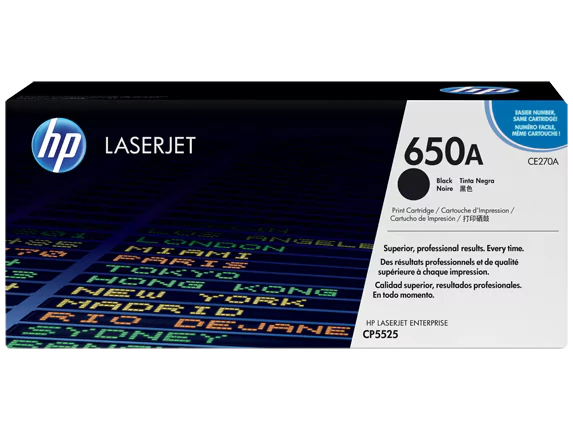 HP 650A Black Original LaserJet Toner Cartridge