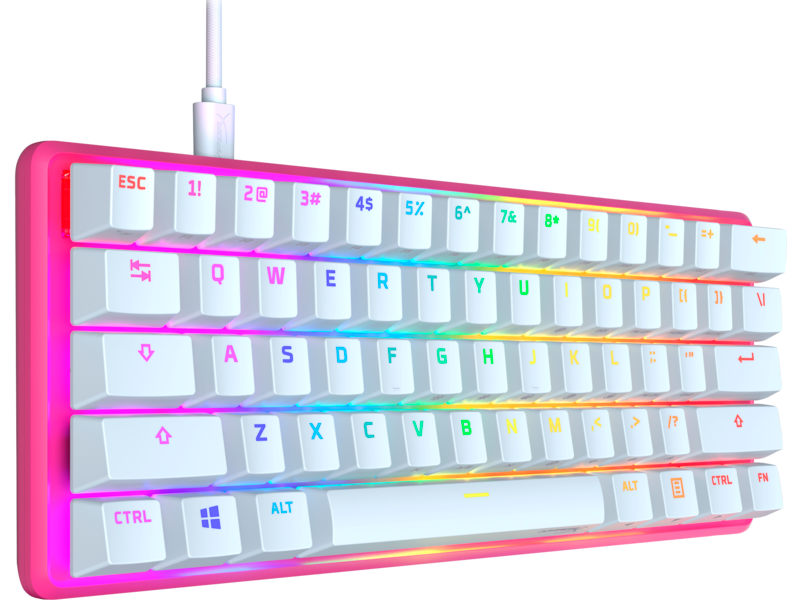 Механическая игровая клавиатура HyperX Alloy Origins 60 HX Red — розовая (572Y6AA)