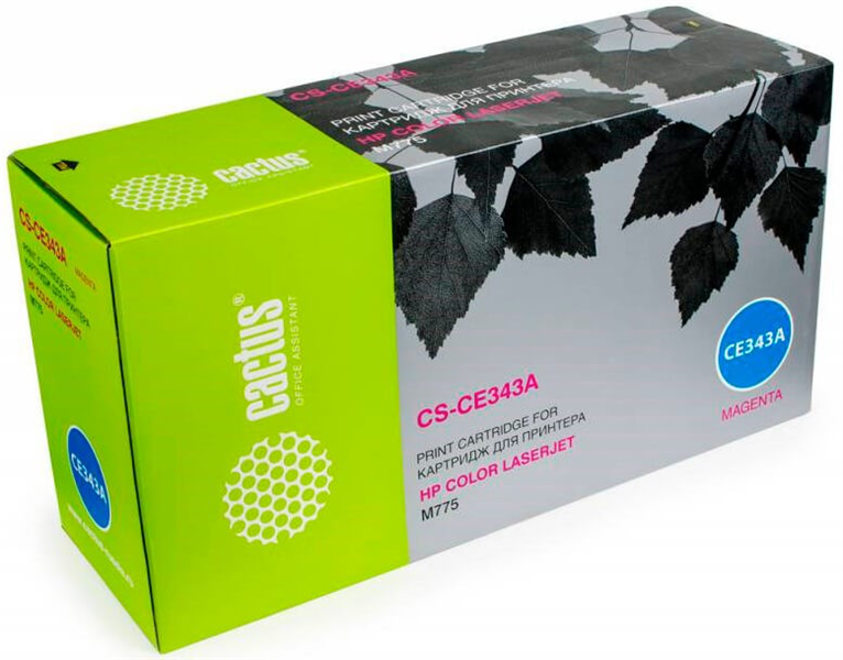 лазерный Cactus CS-CE343A CE343A пурпурный (16000 стр.) для HP CLJ M775 лазерный Cactus CS-CE343A CE343A пурпурный (16000 стр.) для HP CLJ M775