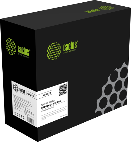 Картридж лазерный Cactus CS-W2221X 222X голубой (2500стр.) для HP LJ Pro 3203dw/3303fdn/3303sdw с чипом