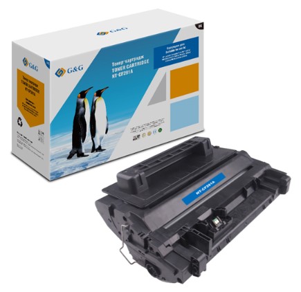 Картридж Cartridge G&G 81A для HP LJ M630/M604/M605/M606, с чипом (10 500) (аналог CF281A) (незначительное повреждение коробки)