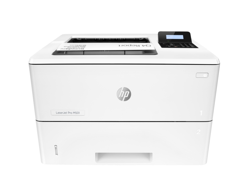 Принтер HP LaserJet Pro M501dn (A4, 1200dpi, 43ppm, 256Mb, 2trays 100+550, USB/GigEth, Duplex, repl. CE526A, CE528A) (незначительное повреждение коробки)