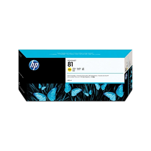 HP 81 680-ml Yellow Dye Ink Cartridge
