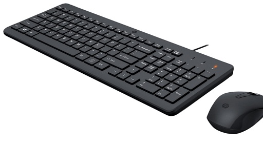 клавиатура и мышь HP 150 Wired Mouse and Keyboard Combination cons