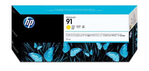 Картридж HP 91 струйный желтый (775 мл)