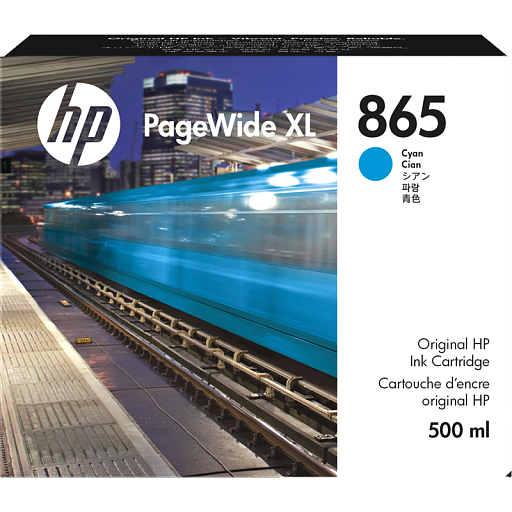 струйный HP 865 голубой (500мл) для PageWide XL 4200/5200