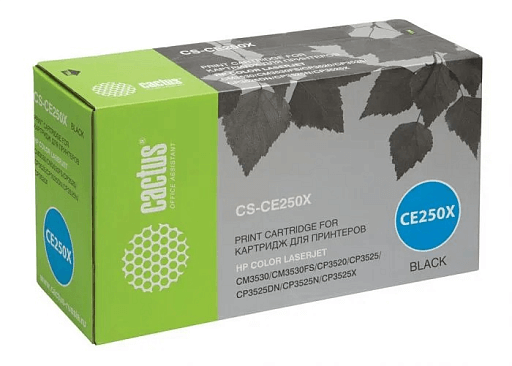 лазерный Cactus CE250X черный (10500стр.) для HP CLJ CP3525/CM3530