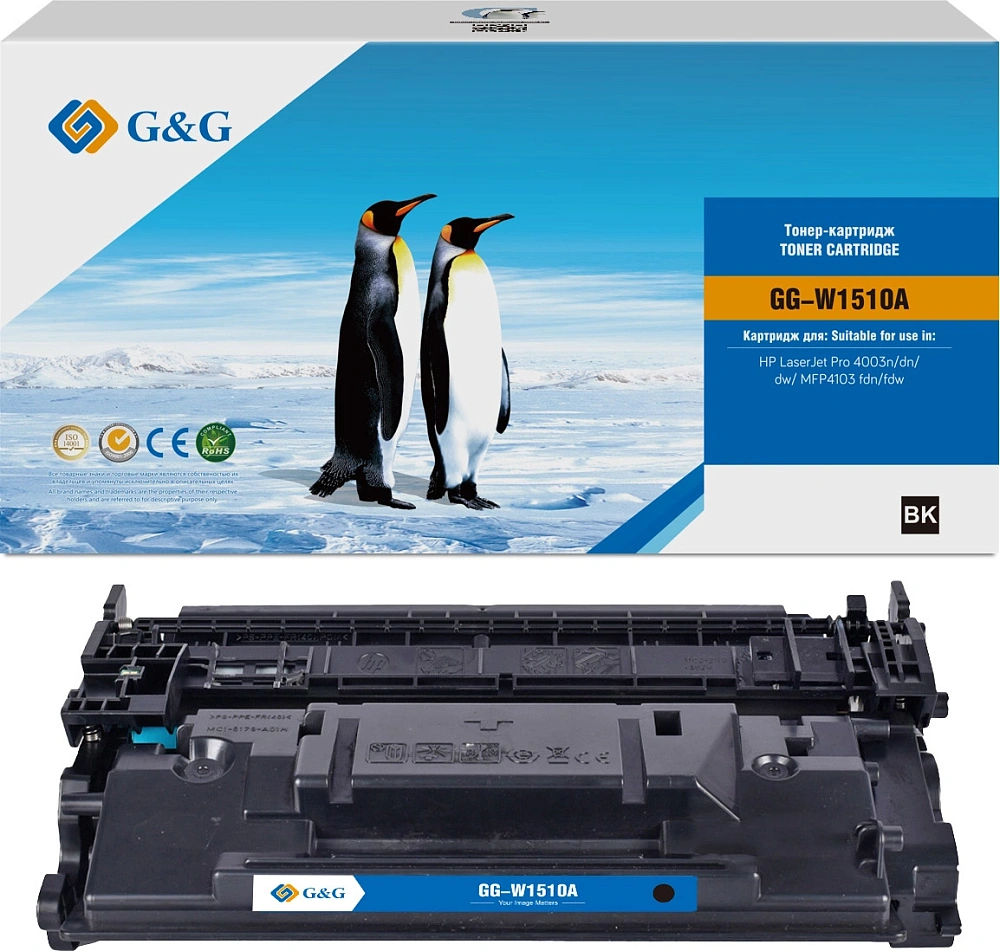 лазерный G&G W1510A черный (3050стр.) для HP LJ Pro 4003n/dn/dw/MFP4103 fdn/fdw лазерный G&G W1510A черный (3050стр.) для HP LJ Pro 4003n/dn/dw/MFP4103 fdn/fdw