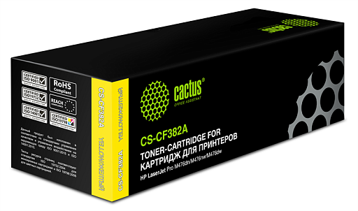 лазерный Cactus 382A желтый (2700стр.) для HP LJ Pro M476dn/M476nw/M476dw лазерный Cactus 382A желтый (2700стр.) для HP LJ Pro M476dn/M476nw/M476dw