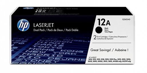 HP 12A Black 2-pack (Q2612AF)