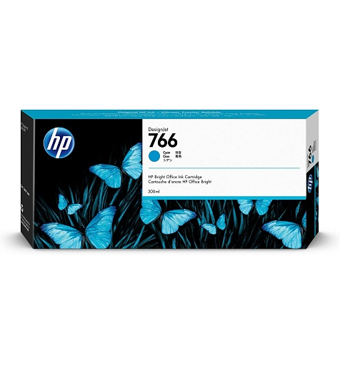 HP 766 для HP DesignJet XL 3600 MFP, 300 мл, голубой