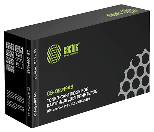 лазерный Cactus Q5949A черный (2500стр.) для HP LJ 1160/1320/3390/3392