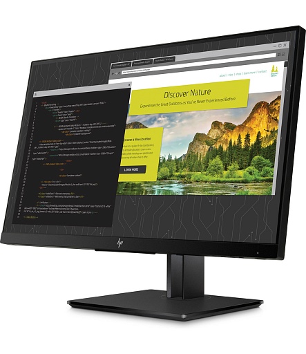 HP Z24nf G2 регулировка по высоте 23.8" (1920x1080, 16:9, IPS, 250 cd/m2, 1000:1, 5ms, 178°/178°, HDMI, VGA, DP, USB 3.0x3, anti-glare, height, tilt, swivel, pivot, Black)