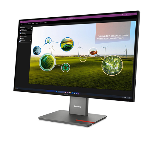 Монитор Lenovo ThinkVision P27Q-40 27" 16:9 QHD (2560x1440) IPS, 120Hz, 350N, 1xHDMI  2.1 TMDS, 1xDP 1.4, 1xDP 1.4 Out, 3xUSB-A (USB 5Gbps), 1xUSB-C (USB 5Gbps, PD 15W), 1xUSB-B (USB 5Gbps), LTPS, 1Y