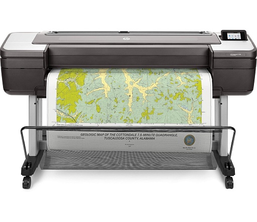 Широкоформатный принтер HP DesignJet T1700 (44",2400x1200dpi, 26spp(A1), 128Gb(virtual), HDD500Gb, host USB type-A/GigEth,stand,sheet feed,1 rollfeed,autocutteTouchScree (После ремонта, замена картриджей и печатной головки)