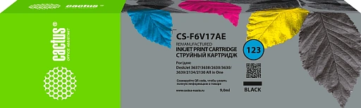 струйный Cactus 123 черный (6мл) для HP HP DeskJet 2130