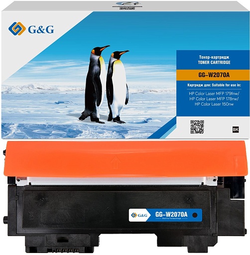 лазерный G&G W2070A (есть ограничения по прошивке) черный (1000стр.) для HP Color Laser MFP 179fnw/178nw/150nw