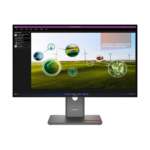 Монитор Lenovo ThinkVision P27Q-40 27" 16:9 QHD (2560x1440) IPS, 120Hz, 350N, 1xHDMI  2.1 TMDS, 1xDP 1.4, 1xDP 1.4 Out, 3xUSB-A (USB 5Gbps), 1xUSB-C (USB 5Gbps, PD 15W), 1xUSB-B (USB 5Gbps), LTPS, 1Y