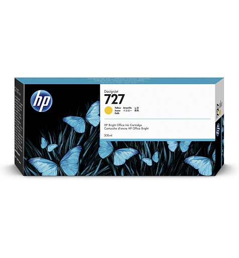 HP 727 300-ml Yellow DesignJet Ink Cartridge