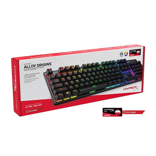 Клавиатура игровая HyperX Alloy Origins Full Red (RUS)