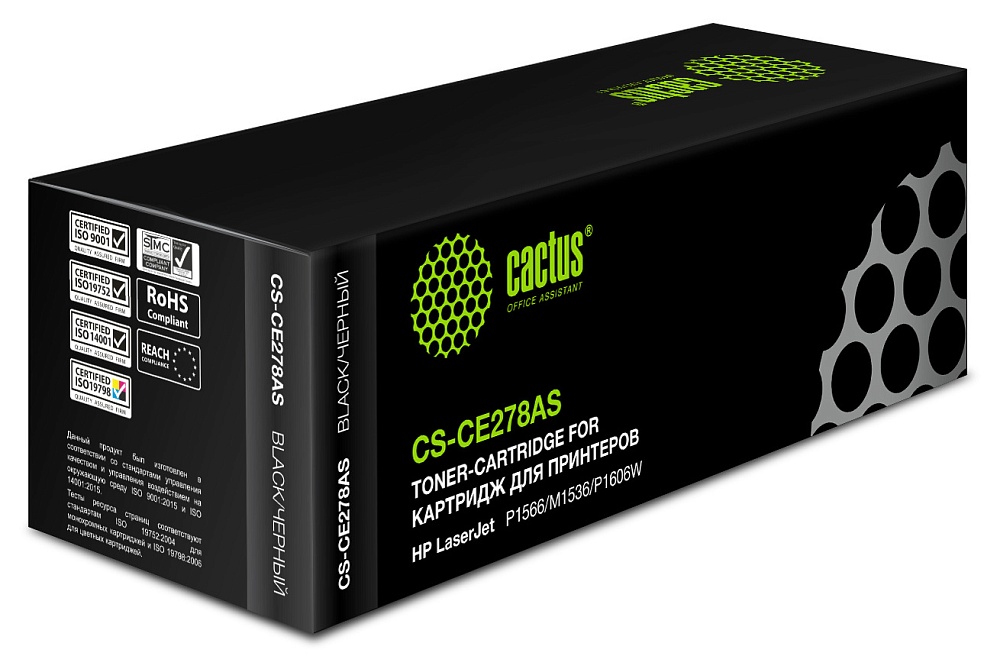 лазерный Cactus 278A черный (2100стр.) для HP LJ P1566/P1606w лазерный Cactus 278A черный (2100стр.) для HP LJ P1566/P1606w