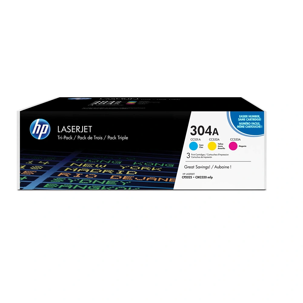 HP LaserJet 304A CYM Tri-Pack HP LaserJet 304A CYM Tri-Pack