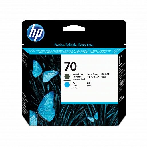 HP 70 Matte Black and Cyan (C9404A)