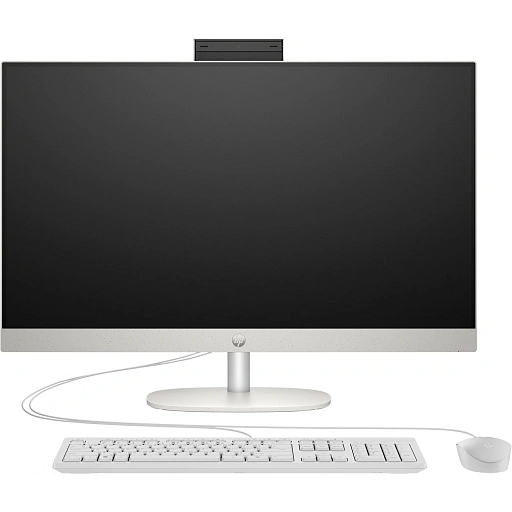 HP 27-cr0001i 27" Full HD i7 1355U (1.7) 16Gb SSD512Gb Iris Xe CR Free DOS GbitEth WiFi BT 65W клавиатура мышь Cam белый 1920x1080