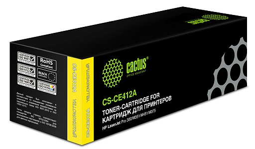 лазерный Cactus 412A желтый (2600стр.) для HP CLJ Pro 300/M351/M451/M375/M475